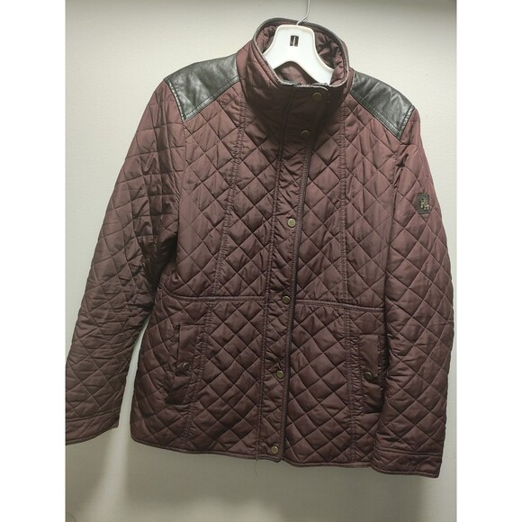 Lauren Ralph Lauren Jackets & Blazers - Lauren Ralph Lauren Women's Sz M Burgundy Quilted Puffer Coat Jacket